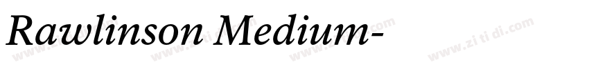 Rawlinson Medium字体转换